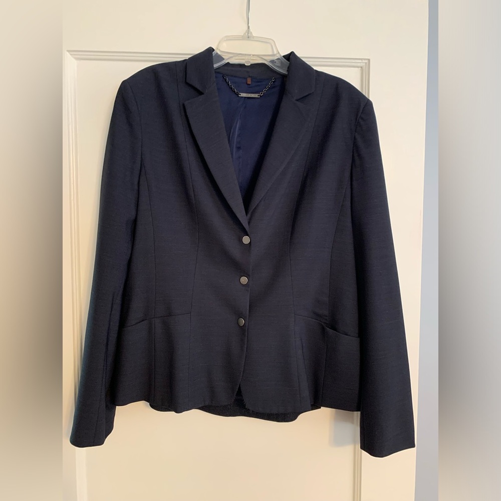 Ellie Tahari blue suit - Jacket and slacks.